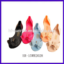 SR-15WR2028 Bowknot-Melissa-Gelee-Schuhe China-Gelee-Schuhgroßverkauf neue Plastikgelee-Schuhfrauen